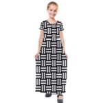 Frets Mosaic Pattern Geometric Kids  Short Sleeve Maxi Dress