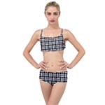 Frets Mosaic Pattern Geometric Layered Top Bikini Set