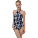 Frets Mosaic Pattern Geometric Go with the Flow One Piece Swimsuit