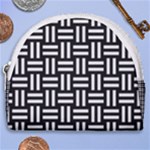 Frets Mosaic Pattern Geometric Horseshoe Style Canvas Pouch