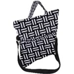 Frets Mosaic Pattern Geometric Fold Over Handle Tote Bag