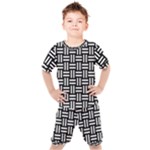 Frets Mosaic Pattern Geometric Kids  T-Shirt and Shorts Set