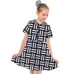 Frets Mosaic Pattern Geometric Kids  Short Sleeve Shirt Dress