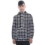 Frets Mosaic Pattern Geometric Men s Front Pocket Pullover Windbreaker