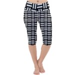 Frets Mosaic Pattern Geometric Lightweight Velour Cropped Yoga Leggings