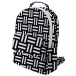 Frets Mosaic Pattern Geometric Flap Pocket Backpack (Small)