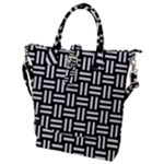 Frets Mosaic Pattern Geometric Buckle Top Tote Bag