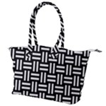 Frets Mosaic Pattern Geometric Canvas Shoulder Bag