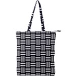 Frets Mosaic Pattern Geometric Double Zip Up Tote Bag