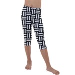 Frets Mosaic Pattern Geometric Kids  Lightweight Velour Capri Leggings 