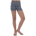 Frets Mosaic Pattern Geometric Kids  Lightweight Velour Yoga Shorts