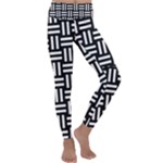 Frets Mosaic Pattern Geometric Kids  Lightweight Velour Classic Yoga Leggings