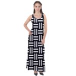 Frets Mosaic Pattern Geometric Sleeveless Velour Maxi Dress