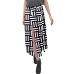 Frets Mosaic Pattern Geometric Velour Split Maxi Skirt