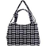 Frets Mosaic Pattern Geometric Double Compartment Shoulder Bag