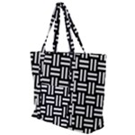 Frets Mosaic Pattern Geometric Zip Up Canvas Bag