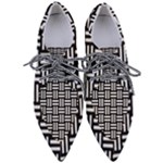 Frets Mosaic Pattern Geometric Pointed Oxford Shoes