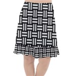 Frets Mosaic Pattern Geometric Fishtail Chiffon Skirt