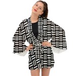 Frets Mosaic Pattern Geometric Long Sleeve Kimono