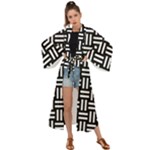 Frets Mosaic Pattern Geometric Maxi Kimono