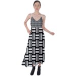 Frets Mosaic Pattern Geometric Tie Back Maxi Dress