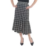 Frets Mosaic Pattern Geometric Midi Mermaid Skirt