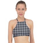 Frets Mosaic Pattern Geometric Halter Bikini Top