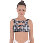 Frets Mosaic Pattern Geometric Bandaged Up Bikini Top