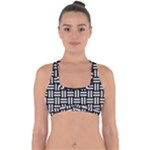 Frets Mosaic Pattern Geometric Cross Back Hipster Bikini Top 