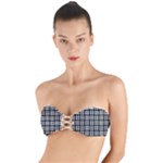 Frets Mosaic Pattern Geometric Twist Bandeau Bikini Top