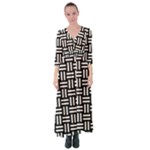 Frets Mosaic Pattern Geometric Button Up Maxi Dress