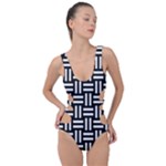 Frets Mosaic Pattern Geometric Side Cut Out Swimsuit