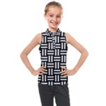 Frets Mosaic Pattern Geometric Kids  Sleeveless Polo T-Shirt