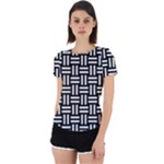 Frets Mosaic Pattern Geometric Back Cut Out Sport T-Shirt