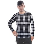 Frets Mosaic Pattern Geometric Men s Pique Long Sleeve T-Shirt