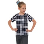 Frets Mosaic Pattern Geometric Kids  Mesh Piece T-Shirt