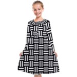 Frets Mosaic Pattern Geometric Kids  Midi Sailor Dress