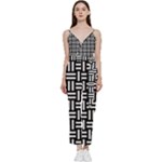 Frets Mosaic Pattern Geometric V-Neck Camisole Jumpsuit