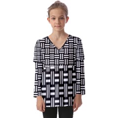 Kids  V Neck Casual Top 