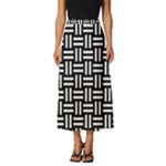 Frets Mosaic Pattern Geometric Classic Midi Chiffon Skirt