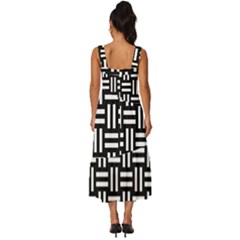 Square Neckline Tiered Midi Dress 