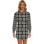 Frets Mosaic Pattern Geometric Womens Long Sleeve Shirt Dress