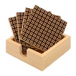 Frets Mosaic Pattern Geometric Bamboo Coaster Set