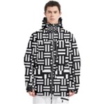 Frets Mosaic Pattern Geometric Men s Multi Pockets Zip Ski and Snowboard Waterproof Breathable Jacket