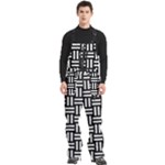 Frets Mosaic Pattern Geometric Men s Front Zip Ski And Snowboard Bib Pants