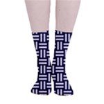 Frets Mosaic Pattern Geometric Smooth Crew Length Tube Socks