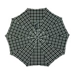 Frets Mosaic Pattern Geometric Automatic Folding Umbrella with Case (Large)