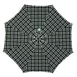 Frets Mosaic Pattern Geometric Automatic Folding Umbrella with Case (Medium)