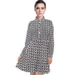 Marble Cracked Pattern Surface Long Sleeve Chiffon Shirt Dress