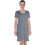 Marble Cracked Pattern Surface Short Sleeve Nightdress